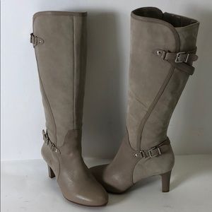 Alex Marie Learher Boots Heel Beige Boots 7 New